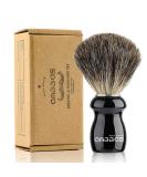Anbbas Pure Badger Hair Shaving Brush - Black Wooden Handle for DE Safety Razor - Men's Wet Shave Set - Buy Online on GoSupps.com