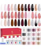 Lavender Violets Dip Powers 20 PCs Dipping Powder System French Nail Starter Kit White Rosa Gold Splitter Acrylic Powder Nail Color For Manicure Nail Art With Base & Top Coat Actor Brush Saver M960 French Nail-960 - Buy Online on GoSupps.com