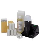 Epilwax Wax Warmer & Waxing Set - 6 Roll-On Pads Fleece Strips & Oil for Hair Removal - International Shipping Available - Buy Online on GoSupps.com