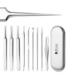 DUCare Blackhead Remover Tools Set - 9 Pcs Pimple Popper Kit with Metal Case for Blackheads, Pimples, Zit Removal - Whitehead Extractor Tools - Buy Online on GoSupps.com