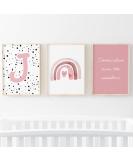 Pompom Prints Set of 3 Girls Bedroom Rainbow Nursery Decor | Scandi Boho Style Playroom Art | A3 J - Buy Online on GoSupps.com