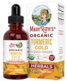 USDA Organic Turmeric Gold Liquid Drops by MaryRuths  Liquid Herbal Blend  Turmeric Curcumin Black Pepper Cassia Cinnamon Bark Ginger Root  Immune  Digestive Support  Non-GMO Vegan 1oz - Buy Online on GoSupps.com