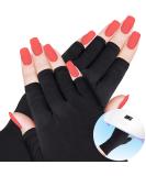 ANCIRS 2 Pairs Anti UV Gel Nail Lamp Gloves for Nail Art DIY - Black - Buy Online on GoSupps.com