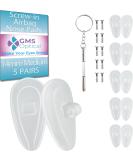 GMS Optical 14mm Air Bag Screw-in Silicone Nose Pads for Glasses, Sunglasses & Eye-wear (5 Pair) - Buy Online on GoSupps.com