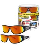 BattleVision Wrap Arounds HD Polarized Sunglasses, As Seen On TV, Fits Over Your Prescription Eyeglasses and Reading, See Clearer, Anti-Glare, Protects Your Eyes by Blocking Blue & UV Rays, Unisex - Buy Online on GoSupps.com