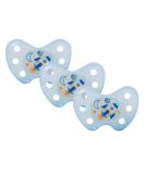 Dentistar Silikon Night Schnuller Set of 3 - Size 3 Baby Pacifiers 14+ Months - Glow in the Dark Luminous Nuckel - Dental Approved - Made in Germany - Rocket & Blue Design - Buy Online on GoSupps.com