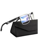 ANYLUV Blue Light Blocking Gaming Glasses for Men - Rectangle Metal Frame, UV400 Clear Lens, Gunmetal - Buy Online on GoSupps.com
