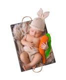 Handmade Crochet Newborn Photography Prop Set - Baby Bunny Outfit for Easter, Halloween, Christmas - Buy Online on GoSupps.com