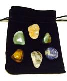 6 x Tumblestones Attract Money Pack - Citrine - Labradorite - Clear Quartz - Tiger Eye - Sodalite - Green Aventurine - Tumble Stone Pack - Buy Online on GoSupps.com