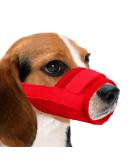 Yaodhaod XXL Red Dog Muzzle Breathable Nylon Mesh Adjustable Straps for Biting Chewing & Barking - Fast-Sitting Convenient Design - Buy Online on GoSupps.com