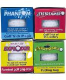 Exploding Golf Balls (4 Pack)  1 burst into a Cloud of White Smoke, 1 Water, 1 streaming Ribbon, 1 jumps & slides when putted - funny Golf Gag Gift - Buy Online on GoSupps.com