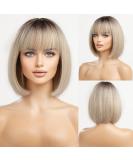 HAIRCUBE Long Straight Bleach Blonde Wig - Synthetic Hair with Fringe for Daily Use or Cosplay - Buy Online on GoSupps.com