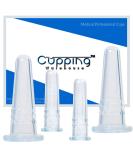 Cupping Warehouse Grip Facial 4-Piece Set | Professional & Home Spa Cupping Therapy for Anti-Aging Wrinkles Scars & Sinus Drainage - Buy Online on GoSupps.com