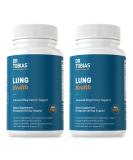 Dr. Tobias Lung Health Supplement 120 Capsules - Lung Support with Vitamin C, Butterbur, Quercetin & Bromelain - Cleanse & Detox Formula for Respiratory System - Non-GMO (Pack of 2) - Buy Online on GoSupps.com