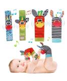 Accevo 4PCs Rattles Baby Socks & Toys | Newborn Early Education Gifts for 0-6 Months | Multicolor Baby Toys for Boys & Girls - Buy Online on GoSupps.com