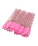 Rofitbest 100 PCS Disposable Pink Crystal Eye Brushes - Mascara Applicator & Eyelash Brushes - Buy Online on GoSupps.com