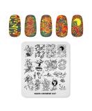 KADS Nail Stamping Plate Chinese Style Nail Art Stamp Template bamboo Lotus DIY Image Template Manicure Stamping Plate Stencil Tools (CN027) - Buy Online on GoSupps.com