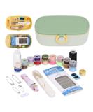 Portable Family Sewing Kit - Premium Traveler Repair Supplies Organizer Set in Green Plastic Box - DIY Sewing Accessories - Buy Online on GoSupps.com