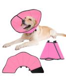 Roll Ruff Adjustable Dog Leak Protection Collar - Soft Breathable Pink & Rose Red Neck Band for Small Pets | Eco-Friendly & Comfortable - Buy Online on GoSupps.com