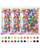 Pony Beads Set - 3600 Pcs 6x9mm Multi-Colored Plastic Craft Beads Bulk - Rainbow Hair Beads - 24 Assorted Colors for DIY Jewelry Making - Buy Online on GoSupps.com