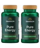 Swanson Pure Energy Metabolism & Mental Focus Support - 60 Vegan Capsules (2 Pack) | Adaptogenic Herbs for Stress Management & Mood Boost - Buy Online on GoSupps.com
