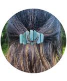 Crystal Boho Celtic Amazonite Mermaid Barrette Hair Clip for Long Hair Slide Irish Hair Accessories Mothers Day Gift (amazonite clip) - Buy Online on GoSupps.com