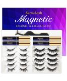 3D Magnetic Eyelashes with Eyeliner Kit | 10 Pairs Reusable Natural Look False Lashes | Easy Application Magnetic Lash Set with Applicator - Dramatic & Stylish - Buy Online on GoSupps.com