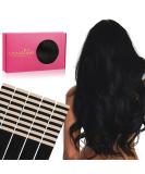 Salife 40pcs 80g 30cm Deep Black Real Hair Tape-In Extensions | Silky Straight Invisible Weft for Seamless Blend - Buy Online on GoSupps.com