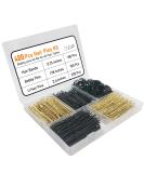400 Pcs Hair Pins Kit for Girls and Women - 100 Bobby Pins, 100 U Hair Pins, 200 Black Rubber Hair Bands - Ideal for All Hair Types (Black/Gold) - Buy Online on GoSupps.com