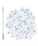 Allwon 100Pcs Metal Stickers for Magnetic Palette Empty Eyeshadow Makeup Palette + Depotting Spatula (50Pcs Round + 50Pcs Square) - Buy Online on GoSupps.com