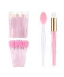 G2PLUS 102PCS Makeup Brush Kit - Glitter Crystal Lip Brushes Eyelash Brushes & More - Perfect for Personal Care & Eyelash Extensions (Pink - Buy Online on GoSupps.com