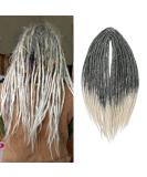 Buy 20 Inch Double Ended Synthetic Dreadlock Extensions - 10 Strand Crochet Hair in MT1B/613 | Soft Hip-Hop Style Dreads for a Stunning Look - Buy Online on GoSupps.com