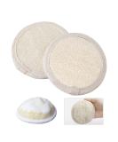 Natural Loofah Face Exfoliator Pads - 100% Handheld Scrubber for Bathing and Showering - Ideal for Spa Facial Cleansing - Men and Women - 2pcs - Buy Online on GoSupps.com