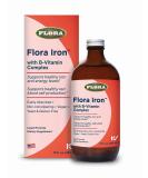 Flora Iron with B-Vitamin Complex | 15 fl oz (445 ml) - Boost Your Energy & Wellness - Buy Online on GoSupps.com