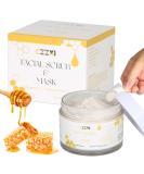 Face Scrub & Exfoliator with Manuka Honey Vitamin C & Niacinamide - Gentle Effective Skin Care for Dry Skin Acne & Blackheads - 4.23oz - International Shipping Available - Buy Online on GoSupps.com