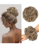 Messy Bun Hair Parts with Rubber Band - Ponytail Hair Extensions (27/613 Strawberry Blond & Bleach Blond Mix) for Effortless Style - Buy Online on GoSupps.com