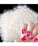 White Flowers 3D Nail Art Stickers - 30 Self-Adhesive Holographic Floral Decals for Manicure - Nail Supplies for Women and Girls - Buy Online on GoSupps.com