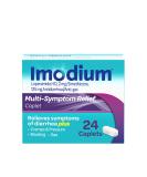 Imodium Multi-Symptom Relief Caplets with Loperamide Hydrochloride and Simethicone, Anti-Diarrheal Medicine for Treatment of Diarrhea, Gas, Bloating, Cramps & Pressure, 24 ct. - Buy Online on GoSupps.com