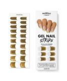 MOYOU LONDON Golden Tips Gel Nail Wraps 20 Pcs Salon-Quality Manicure Set - Includes Nail File & Cuticle Stick (UV/LED Lamp Required) - Buy Online on GoSupps.com