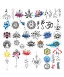 CARGEN 30 Sheets Yoga Temporary Tattoo Set Lycoris Radiata Shabda OM Mandalas Lotus Elephant Peacock Feather great Sticker - Buy Online on GoSupps.com