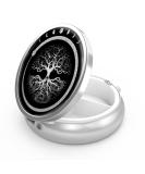 Portable 3-Compartment Pill Box - Tree of Life & Sun/Moon Design | Decorative Metal Organizer for Vitamins & Medicines - Ideal Gift - Buy Online on GoSupps.com
