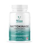Vinco Nattokinase Capsules - 2000fu Nattokinase Extract - 120 Capsules - Heart Health & Circulation Support - Non-GMO, Gluten Free - UK Made - Buy Online on GoSupps.com