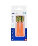 Curaprox CS 5460 Ortho Travel Refill | Duo-Pack Brush Heads for Travel Toothbrush - Orange - Buy Online on GoSupps.com