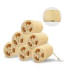 100% Natural Unbleached Loofah Sponge | Exfoliating Bath Scrubber for Adults | Ideal for Showers & Cleaning | Pack of 6 - Buy Online on GoSupps.com