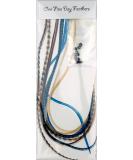 Buy 10 Blue Auburn Feather Hair Extensions | Real Feathers 22-28 cm with Rings/Loops | International Shipping Available - Buy Online on GoSupps.com