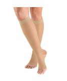 Truform Sheer Compression Stockings 15-20 mmHg Womens Knee High Length Open Toe 20 Denier Nude Large Large (1 Pair) Nude - Buy Online on GoSupps.com