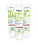 Alkmen Tea Tree Oil Toothpaste - 3x100ml | Fluoride-Free Vegan Climate-Neutral | 6-Fold Protection for Strong Teeth & Healthy Gums - Buy Online on GoSupps.com