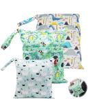 Grovble 3-Piece Wetbag Set | Reusable Zipper Organizer for Babies | High Capacity Diaper Bags for Kindergarten & Travel - Buy Online on GoSupps.com