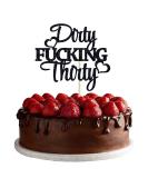 VIKY Glitter 30th Birthday Cake Topper - Dirty Thirty Man & Woman Decoration | Perfect for 30th Birthday Party Decor - Buy Online on GoSupps.com
