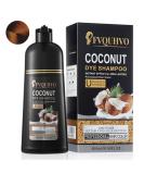 Dark Brown Hair Dye Shampoo for Gray Hair | Natural Coconut 3-in-1 Semi-Permanent Color | Long-Lasting Herbal Formula for Men & Women - 16.9 Fl Oz - Buy Online on GoSupps.com